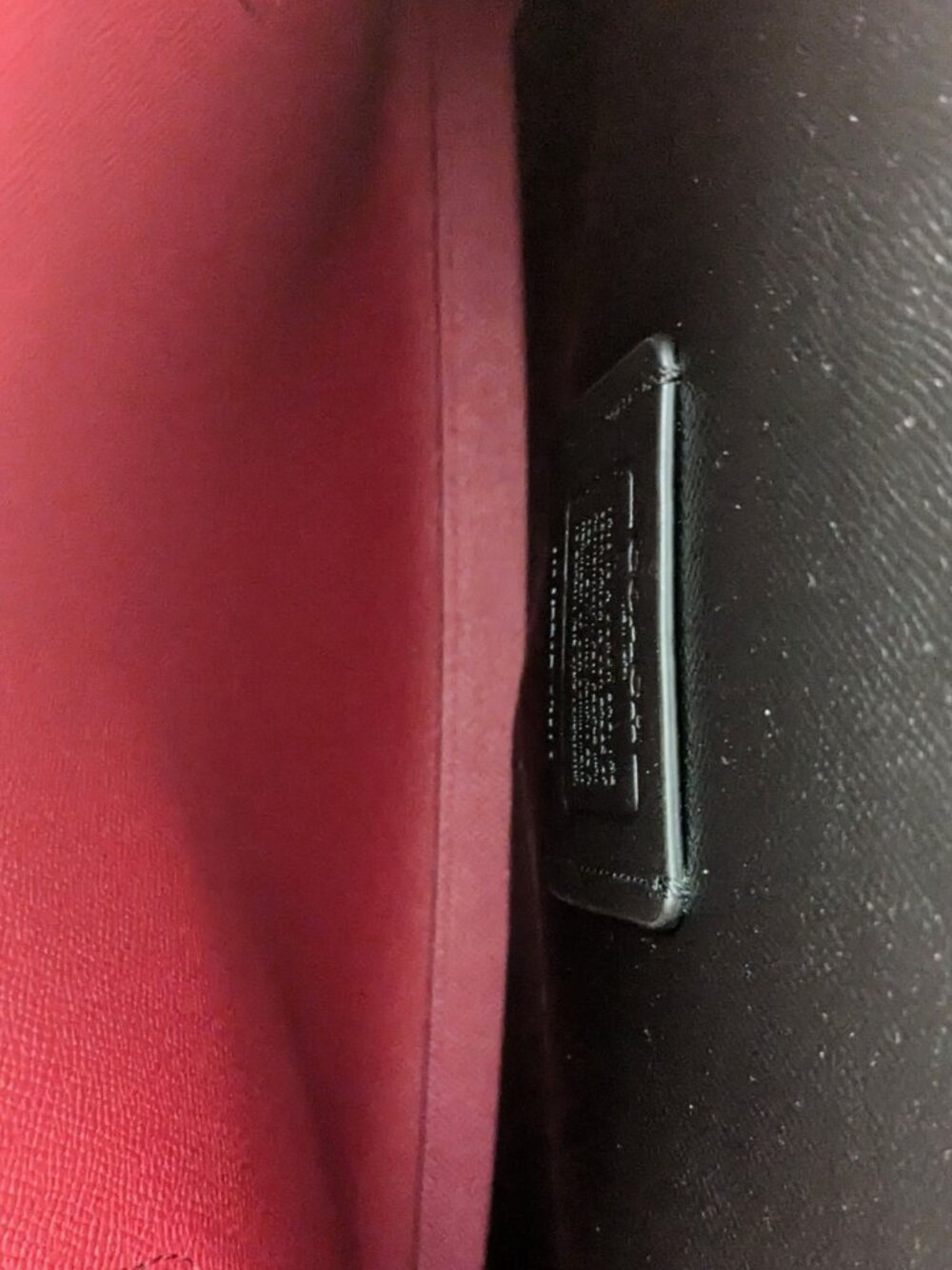 Coach Tatum Carryall Tote Work Bag Black Red Inside Pebble Double Leather C4078 - Picture 13 of 16